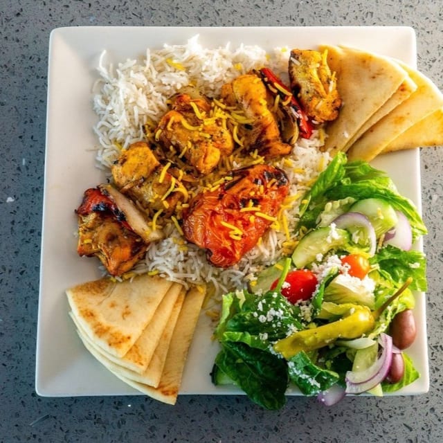 Chicken Kebab Plate.